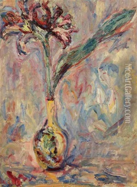 Une Fleur Oil Painting - Paul Kron