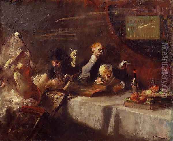 A Night At Maxims Oil Painting - Jean-Louis Forain