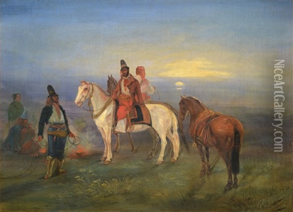 Costumbres Argentinas Oil Painting - Johann Moritz Rugendas