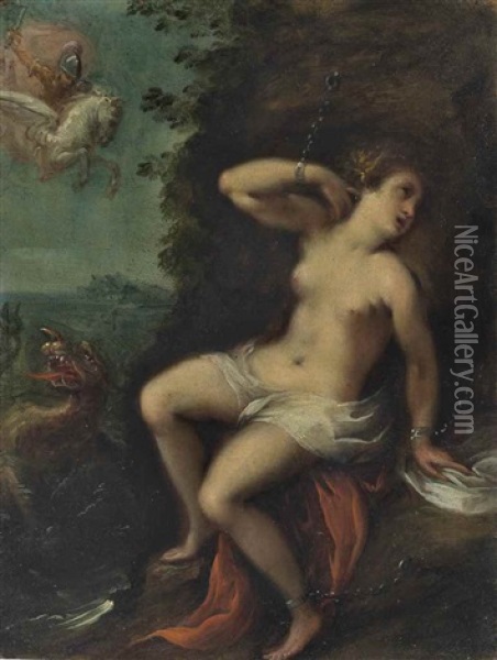 Andromeda Oil Painting - Carlo Francesco Nuvolone