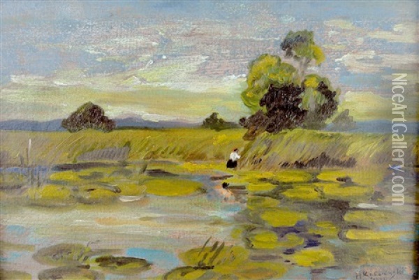 Landschaft Oil Painting - Apoloniusz Kedzierski