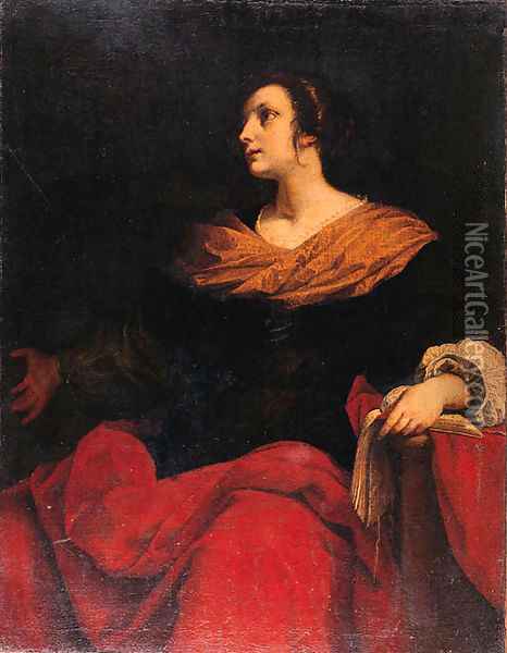 A female Saint Oil Painting - Jacopo Vignali