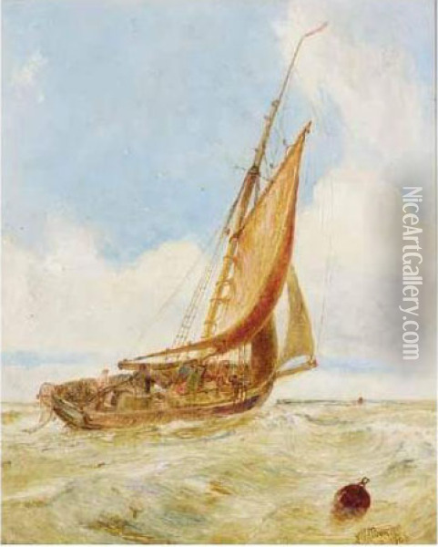 Sailing Out To Sea Oil Painting - William Joseph Caesar Julius Bond