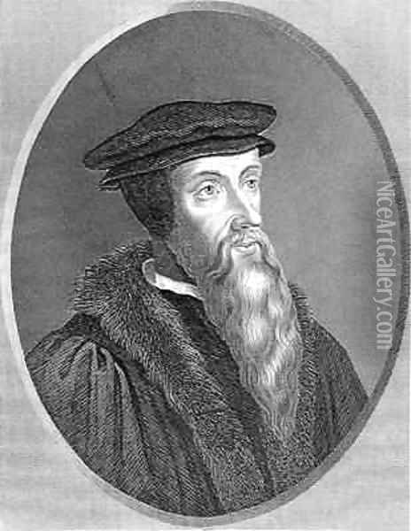 John Calvin 1509-64 Oil Painting - Dankertz, C.