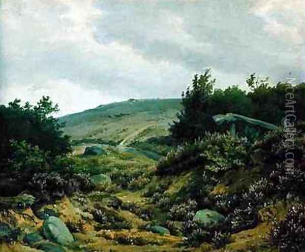 On the Moor Oil Painting - Marcus Johann Haeselich