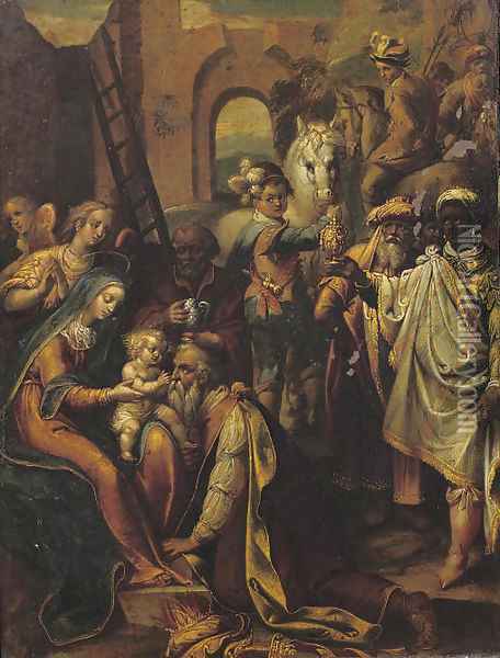 The Adoration of the Magi Oil Painting - Federico Zuccaro