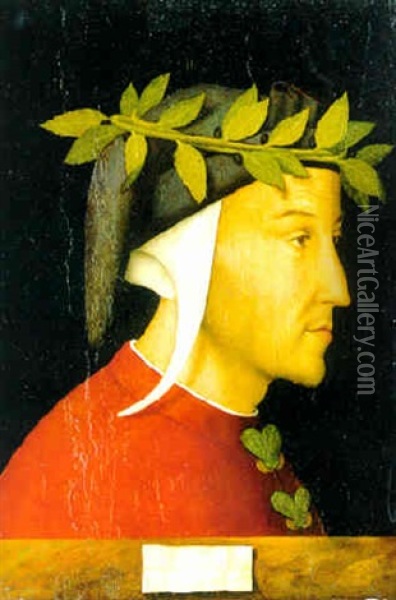 Portrait Of Dante Alighieri (1265-1321) Oil Painting - Gentile Bellini