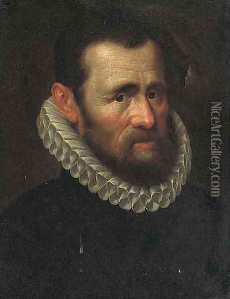 Portrait of a gentleman Oil Painting - Adriaen Thomasz. Key