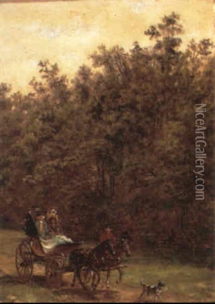 The Carriage Ride Oil Painting - Edward Lamson Henry