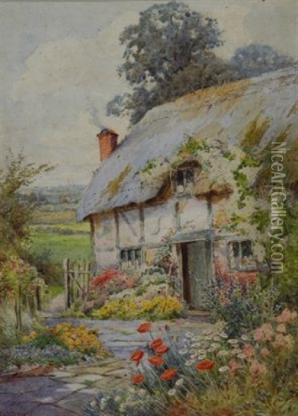 The Back Garden Oil Painting - Theresa Sylvester Stannard