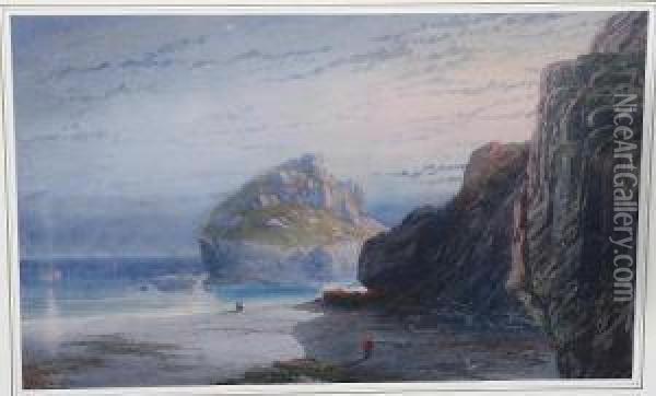 Coastal Scene Oil Painting - Charles Edward Snr Brittan