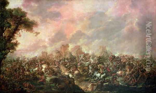 The Defeat of Darius (339-330 BC) by Alexander the Great (356-323 BC) 331 BC Oil Painting - Francois Louis Joseph Watteau