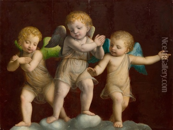 Three Putti Oil Painting - Bernardino Luini