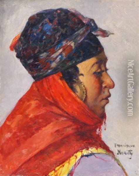 Profilportrait Einer Orientalin Oil Painting - Francisque Noailly