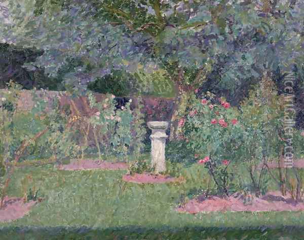 The Garden at Hertingfordbury Oil Painting - Spencer Frederick Gore