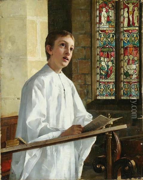 Choir Boy Oil Painting - Joseph Clark