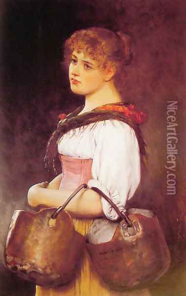 The Milkmaid Oil Painting - Eugene de Blaas