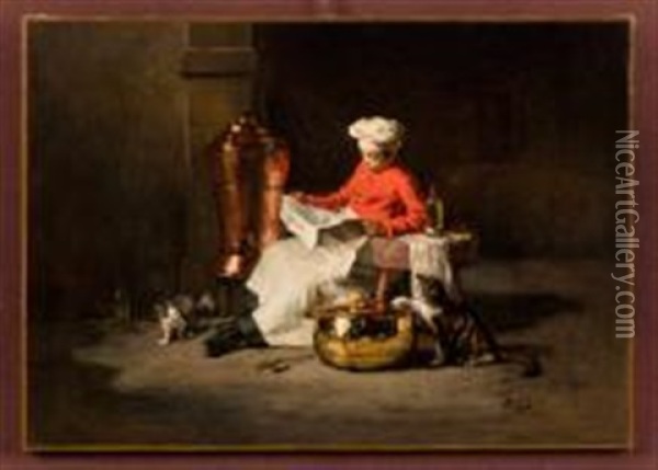 Le Figaro Oil Painting - Joseph Bail