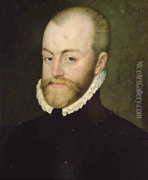 Portrait of Philip II 1527-1598 King of Spain Oil Painting - Lucas de Heere