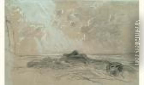 Impalpable Univers, Circa 1868 Oil Painting - Paul Huet