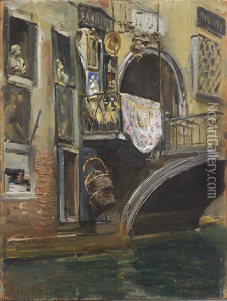 Venezia Oil Painting - Alceste Campriani