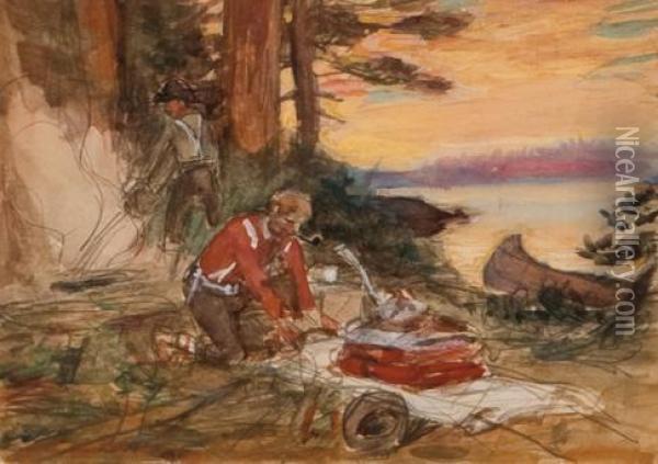 Breakin' Camp Oil Painting - Philip Russell Goodwin