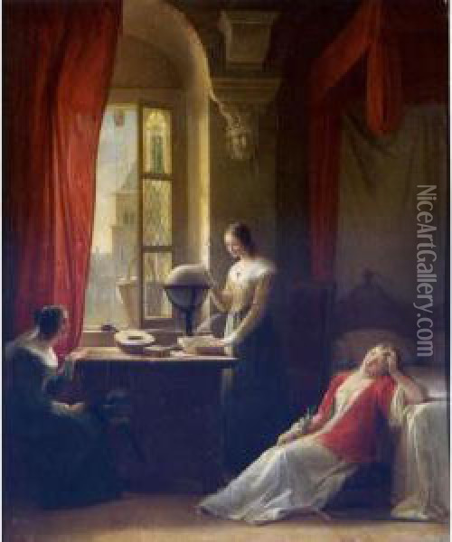 The Three Sisters Oil Painting - Jean Antoine Laurent
