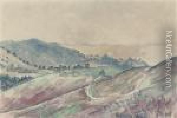 Le Rade De Bormes Oil Painting - Lucien Pissarro