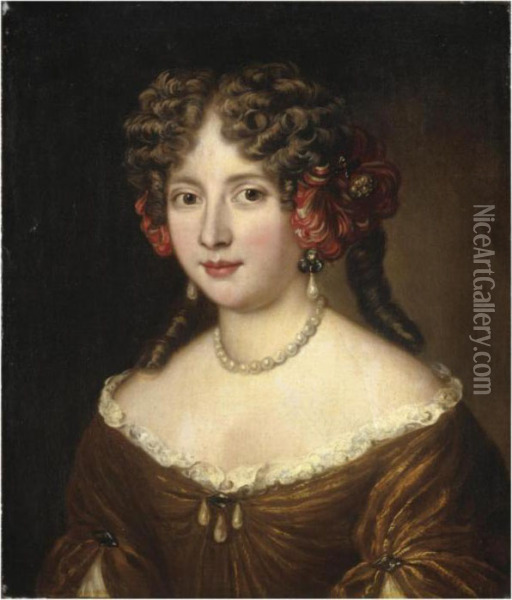 Ritratto Di Gentildonna Con Gioielli Di Perle Oil Painting - Jacob Ferdinand Voet