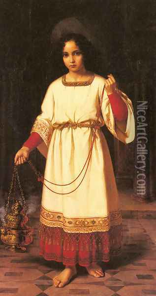 The Acolyte Oil Painting - Abraham Solomon