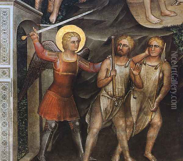 Adam and Eve (detail) 1376-78 Oil Painting - Giusto di Giovanni de' Menabuoi