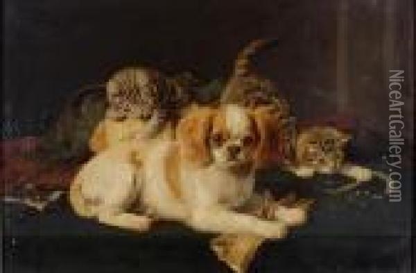 Mischief Makers Oil Painting - Horatio Henry Couldery