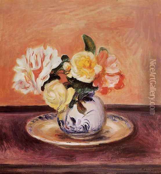 Vase Of Flowers2 Oil Painting - Pierre Auguste Renoir