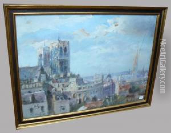 Cathedrale Ste Gudule Oil Painting - Armand Lynen
