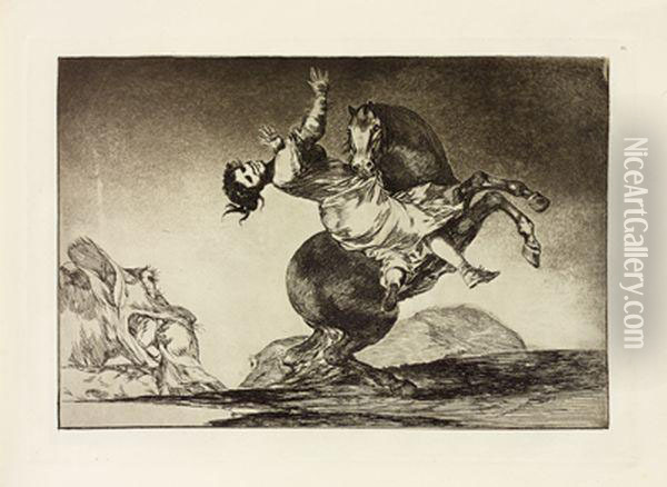 Los Proverbios Oil Painting - Francisco De Goya y Lucientes