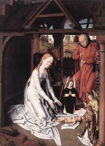 Nativity 1475-1500 Oil Painting - Hans Memling