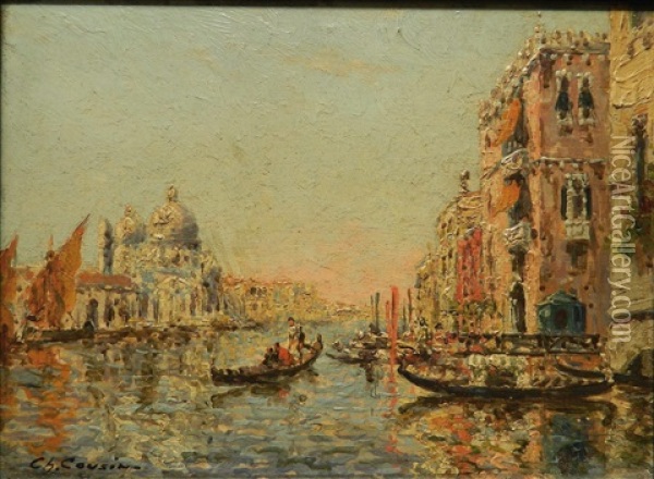 Venetian Scene Oil Painting - Charles Cousin