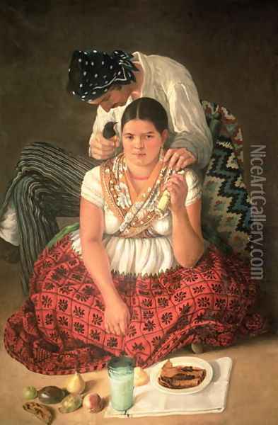 The Gipsy Boy and Girl Oil Painting - Jose Agustin Arrieta