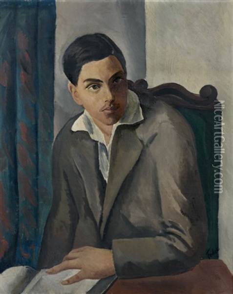Portrait De Lucien Chalit Oil Painting - Adolphe Aizik Feder