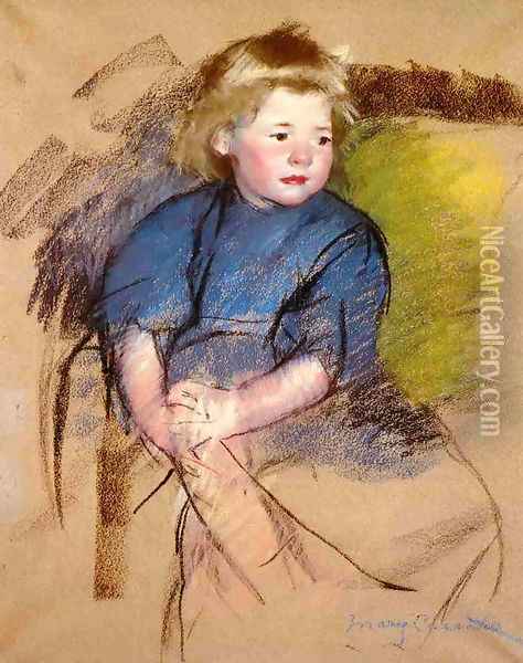 Portrait of a Young Girl (Simone) Oil Painting - Mary Cassatt