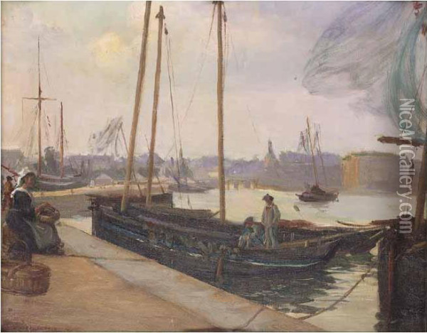 Concarneau Oil Painting - Alfred Victor Fournier