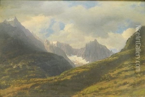 The Rockies Oil Painting - Albert Bierstadt