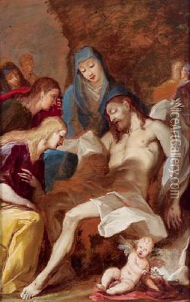 Deposizione Di Cristo Oil Painting - Pierre Louis Cretey