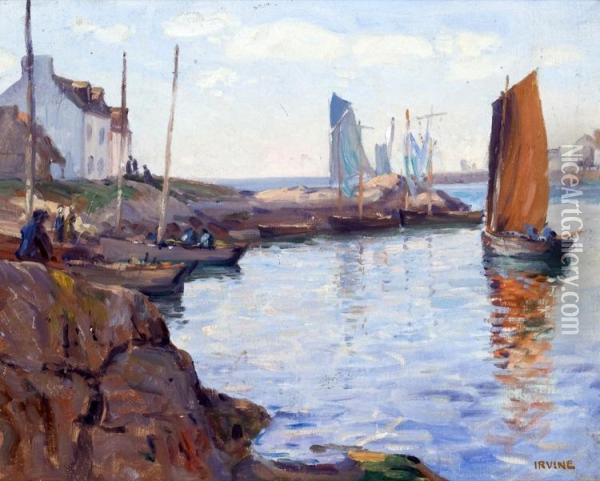 Brittany Coast Oil Painting - Wilson Henry Irvine