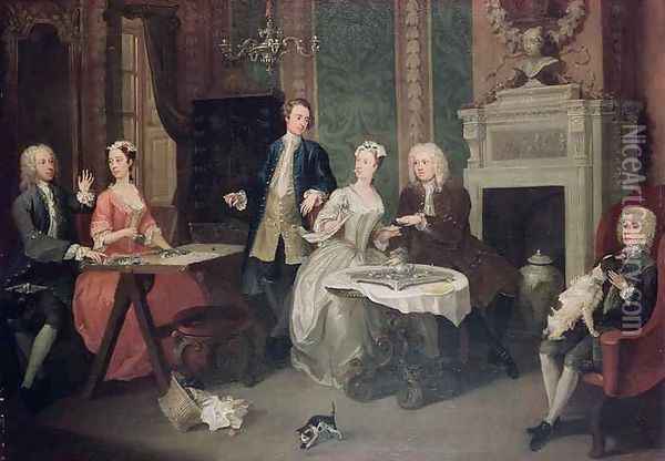 Family Party Oil Painting - William Hogarth