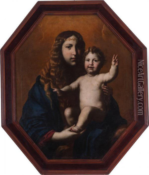 Madonna Con Bambino Oil Painting - Pietro Novelli Il Monrealese