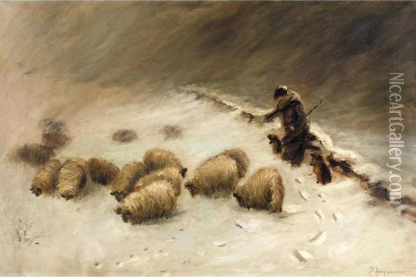 Study For At Freezing Point Oil Painting - Joseph Farquharson