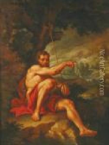 S. Giovanni Battista. Oil Painting - Girolamo Troppa