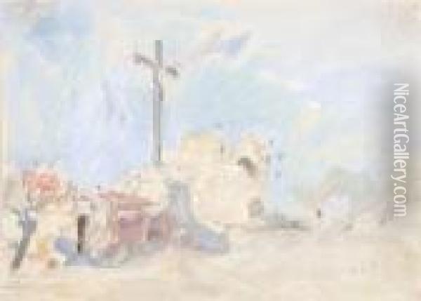 Crucifix Oil Painting - Hercules Brabazon Brabazon