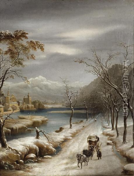 Nevicato Nel Inferno Vallese Oil Painting - Annibale Angelini